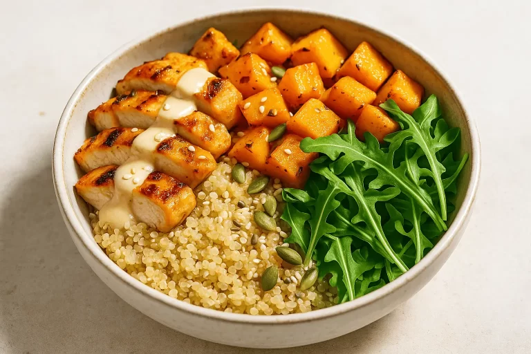 Bowl de quinoa com frango: receita passo a passo (saudável e prática)