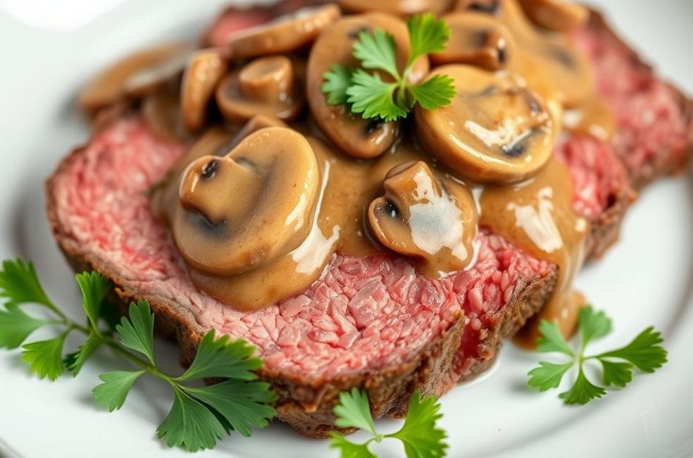 Bife Cremoso com Cogumelos: A Combinação Perfeita