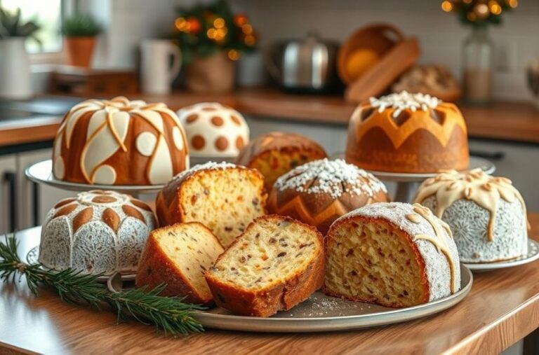 Delícias feitas com sobras de panetone em uma cozinha acolhedora.