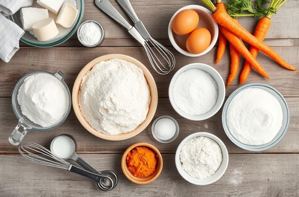 Ingredientes Fundamentais para o Bolo de Cenoura