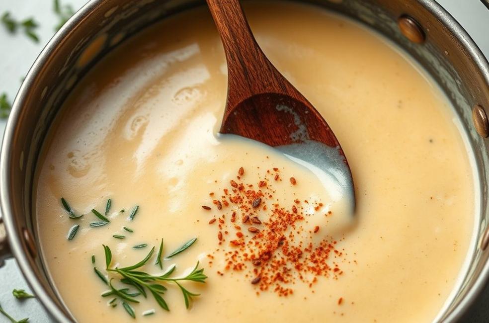 Preparando o Molho Cremoso Perfeito