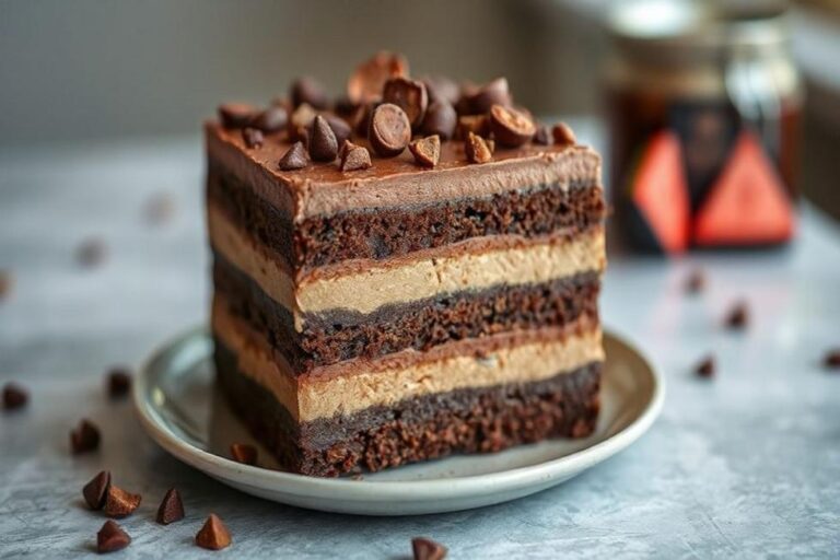 Um pavê de chocolate decorado e delicioso.