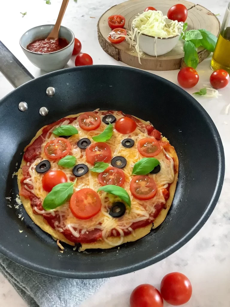 Pizza de Frigideira em 10 Minutos